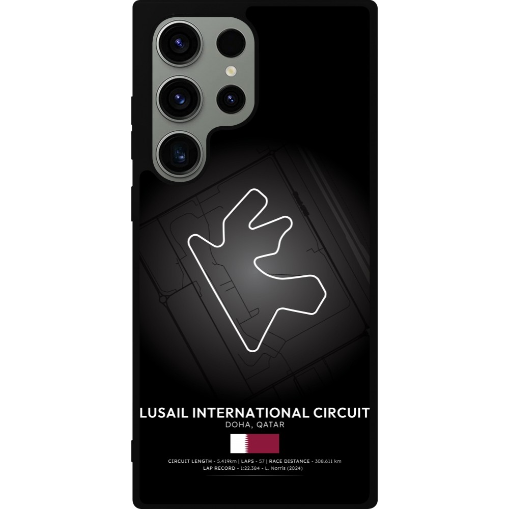 Samsung Galaxy S23 Ultra Case Hülle - Silikon schwarz F1 Track 2025 Qatar
