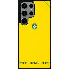 Samsung Galaxy S23 Ultra Case Hülle - Silikon schwarz Brasilien 2026 personalisierbares Fussballtrikot