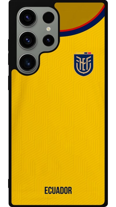 Coque Samsung Galaxy S23 Ultra - Silicone rigide noir Maillot de football Equateur 2022