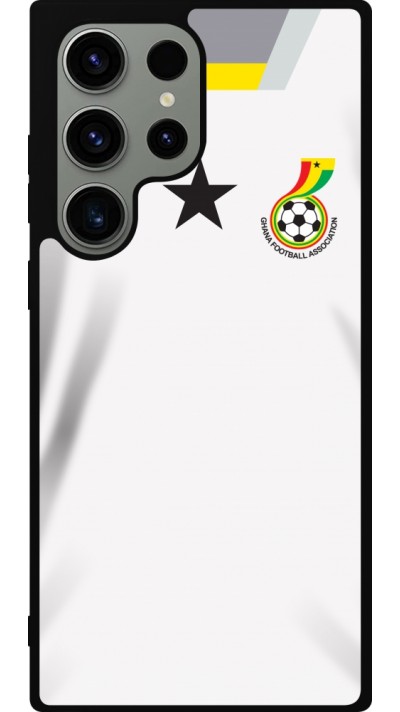 Coque Samsung Galaxy S23 Ultra - Silicone rigide noir Maillot de football Ghana 2022 personnalisable