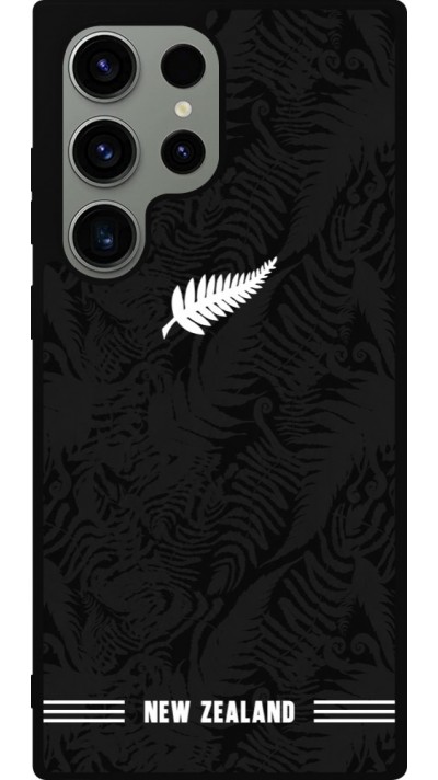 Samsung Galaxy S23 Ultra Case Hülle - Silikon schwarz Neuseeland 2026 personalisierbares Fussballtrikot