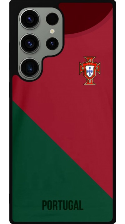 Coque Samsung Galaxy S23 Ultra - Silicone rigide noir Maillot de football Portugal 2022