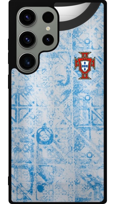 Samsung Galaxy S23 Ultra Case Hülle - Silikon schwarz Portugal Away personalisierbares Fussballtrikot
