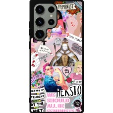 Samsung Galaxy S23 Ultra Case Hülle - Silikon schwarz Girl Power Collage