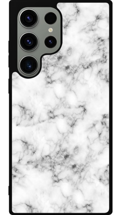 Coque Samsung Galaxy S23 Ultra - Silicone rigide noir Marble 01