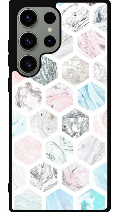 Samsung Galaxy S23 Ultra Case Hülle - Silikon schwarz Marble Everything