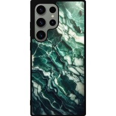Samsung Galaxy S23 Ultra Case Hülle - Silikon schwarz Majestätischer grüner Marmor