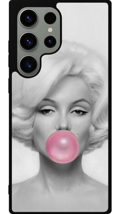 Coque Samsung Galaxy S23 Ultra - Silicone rigide noir Marilyn Bubble