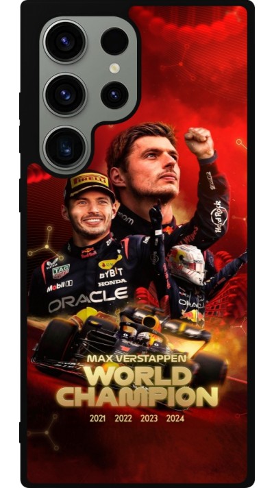 Coque Samsung Galaxy S23 Ultra - Silicone rigide noir Max Verstappen Champion 2023