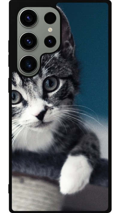 Coque Samsung Galaxy S23 Ultra - Silicone rigide noir Meow 23