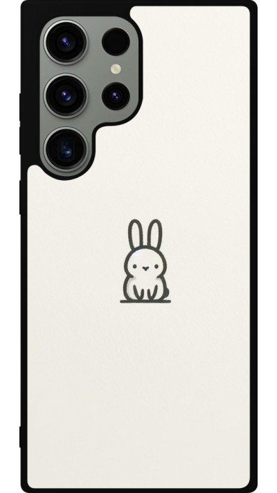 Coque Samsung Galaxy S23 Ultra - Silicone rigide noir Minimal bunny cutie