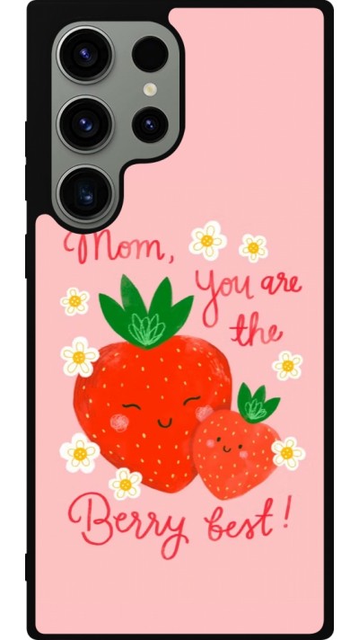 Samsung Galaxy S23 Ultra Case Hülle - Silikon schwarz Mom 2026 Berry best