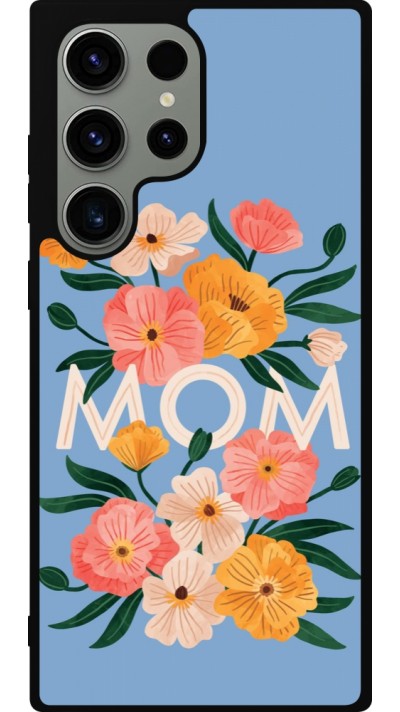 Samsung Galaxy S23 Ultra Case Hülle - Silikon schwarz Mom 2026 Flowers