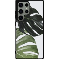 Samsung Galaxy S23 Ultra Case Hülle - Silikon schwarz Monstera Plant