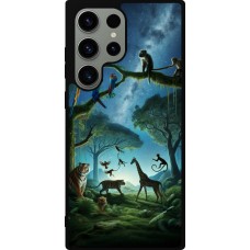 Coque Samsung Galaxy S23 Ultra - Silicone rigide noir Paradis des animaux exotiques