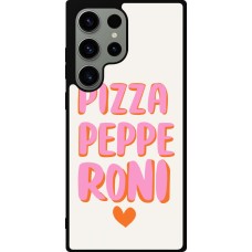 Coque Samsung Galaxy S23 Ultra - Silicone rigide noir Pizza pepperoni 2026