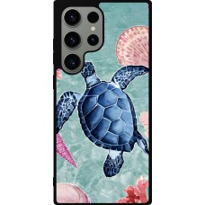 Coque Samsung Galaxy S23 Ultra - Silicone rigide noir Preppy Turtle