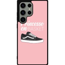 Coque Samsung Galaxy S23 Ultra - Silicone rigide noir princesse en basket