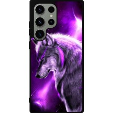 Coque Samsung Galaxy S23 Ultra - Silicone rigide noir Purple Sky Wolf