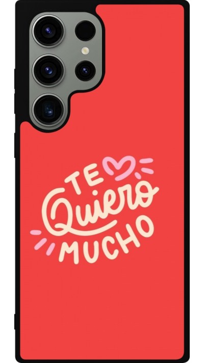 Samsung Galaxy S23 Ultra Case Hülle - Silikon schwarz Saint Valentines Day 26 Te quiero mucho