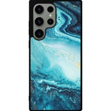 Samsung Galaxy S23 Ultra Case Hülle - Silikon schwarz Sea Foam Blue