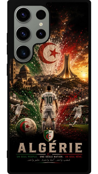 Samsung Galaxy S23 Ultra Case Hülle - Silikon schwarz Fussball Algerien splash 2026