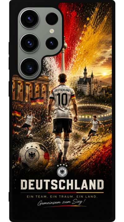 Samsung Galaxy S23 Ultra Case Hülle - Silikon schwarz Fussball Deutschland splash 2026