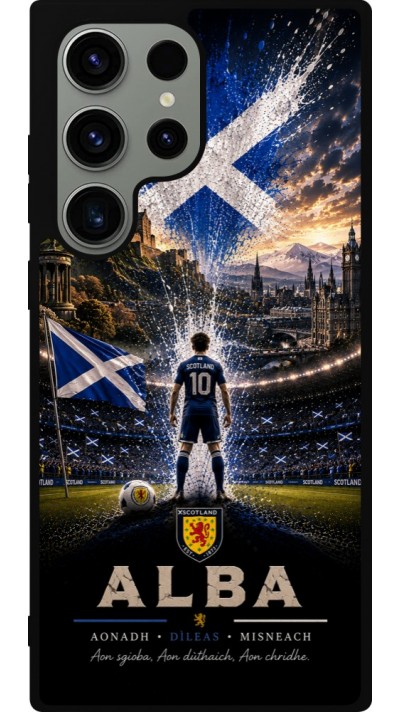 Samsung Galaxy S23 Ultra Case Hülle - Silikon schwarz Fussball Schottland splash 2026
