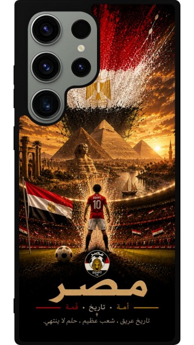 Samsung Galaxy S23 Ultra Case Hülle - Silikon schwarz Fussball Ägypten splash 2026