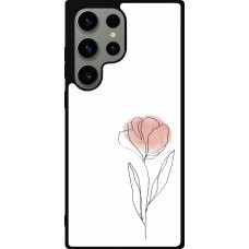 Samsung Galaxy S23 Ultra Case Hülle - Silikon schwarz Spring 23 minimalist flower