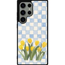 Samsung Galaxy S23 Ultra Case Hülle - Silikon schwarz Blue vichy tulips Spring 2026