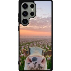 Coque Samsung Galaxy S23 Ultra - Silicone rigide noir Cow with tulips Spring 2026