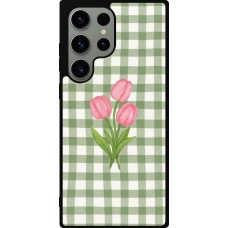 Samsung Galaxy S23 Ultra Case Hülle - Silikon schwarz Green vichy tulips Spring 2026