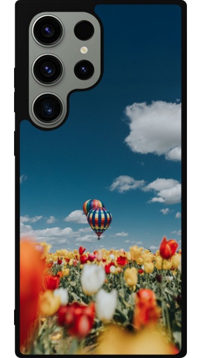 Samsung Galaxy S23 Ultra Case Hülle - Silikon schwarz Hot air balloon Spring 2026