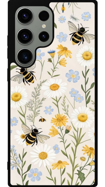 Samsung Galaxy S23 Ultra Case Hülle - Silikon schwarz Pattern bees Spring 2026