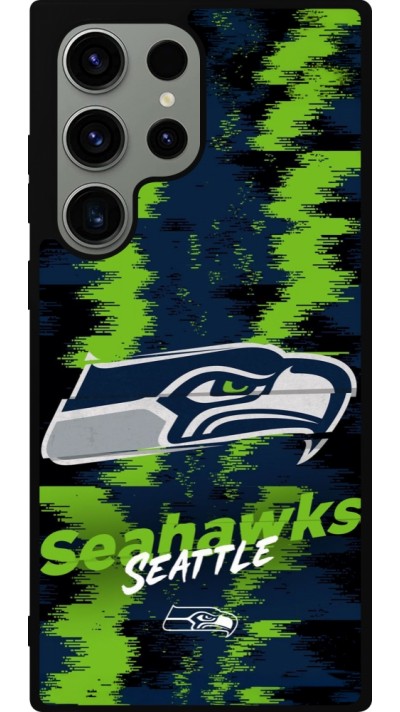 Coque Samsung Galaxy S23 Ultra - Silicone rigide noir Super Bowl 26 Seattle 2