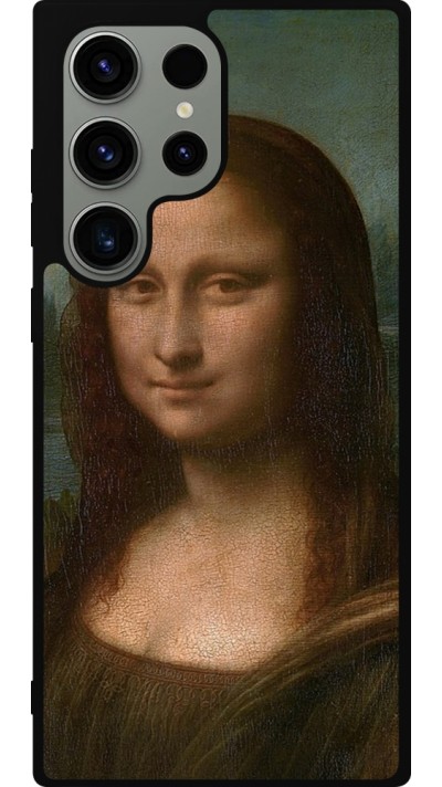 Samsung Galaxy S23 Ultra Case Hülle - Silikon schwarz Kunstbild - Mona Lisa - Leonardo de Vinci
