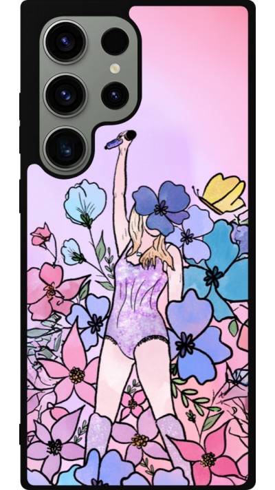 Samsung Galaxy S23 Ultra Case Hülle - Silikon schwarz Taylor Swift Sketch - Pink