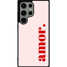 Samsung Galaxy S23 Ultra Case Hülle - Silikon schwarz Valentine 2024 amor