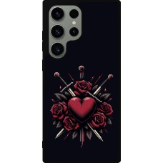 Samsung Galaxy S23 Ultra Case Hülle - Silikon schwarz Valentine 2024 gothic love
