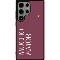 Samsung Galaxy S23 Ultra Case Hülle - Silikon schwarz Valentine 2024 mucho amor rosado