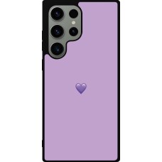 Samsung Galaxy S23 Ultra Case Hülle - Silikon schwarz Valentine 2023 purpule single heart