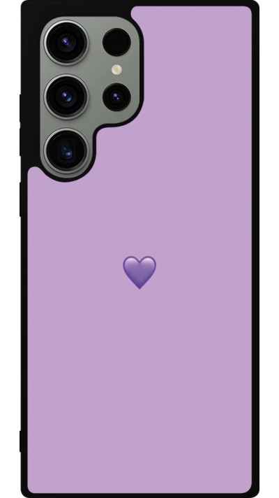 Samsung Galaxy S23 Ultra Case Hülle - Silikon schwarz Valentine 2023 purpule single heart