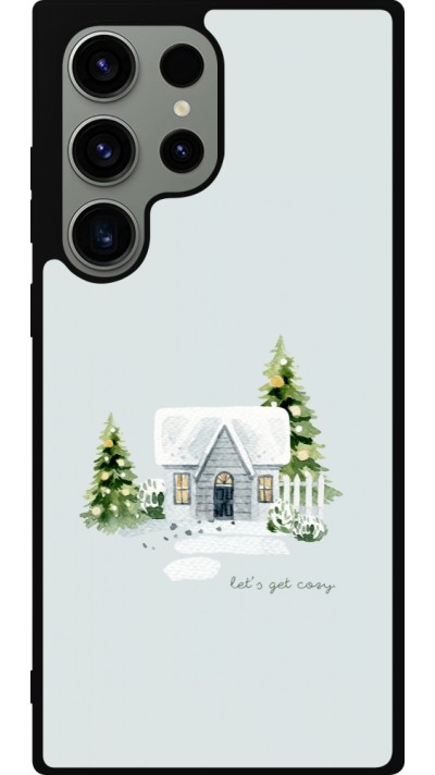 Samsung Galaxy S23 Ultra Case Hülle - Silikon schwarz Winter 25 Cosy House