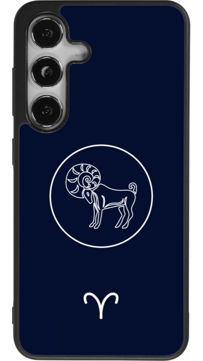 Samsung Galaxy S24 Case Hülle - Silikon schwarz Astrologie Widder