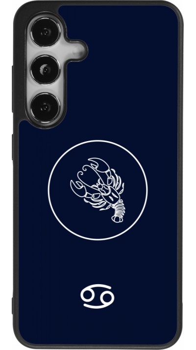 Samsung Galaxy S24 Case Hülle - Silikon schwarz Astrologie Krebs