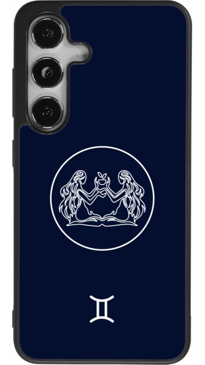 Samsung Galaxy S24 Case Hülle - Silikon schwarz Astrologie Zwillinge