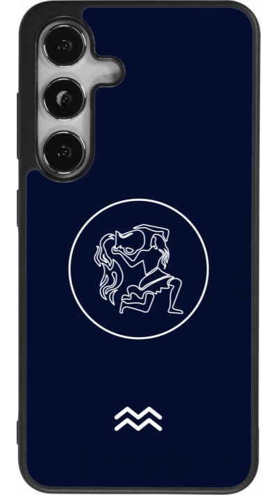 Samsung Galaxy S24 Case Hülle - Silikon schwarz Astrologie Wassermann
