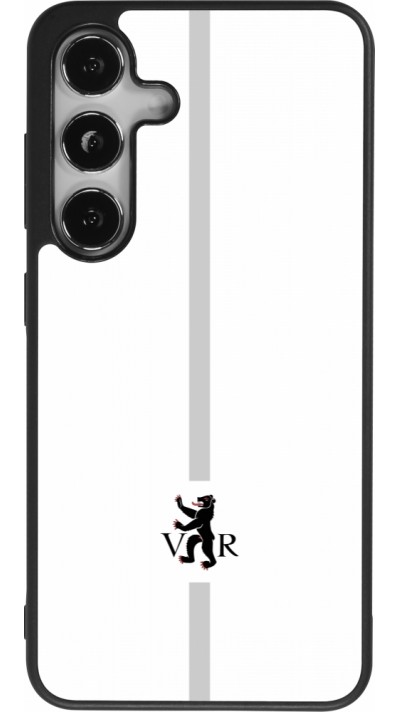 Samsung Galaxy S24 Case Hülle - Silikon schwarz Kanton AR weiss