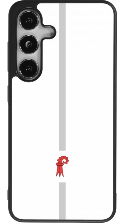 Samsung Galaxy S24 Case Hülle - Silikon schwarz Kanton BL weiss